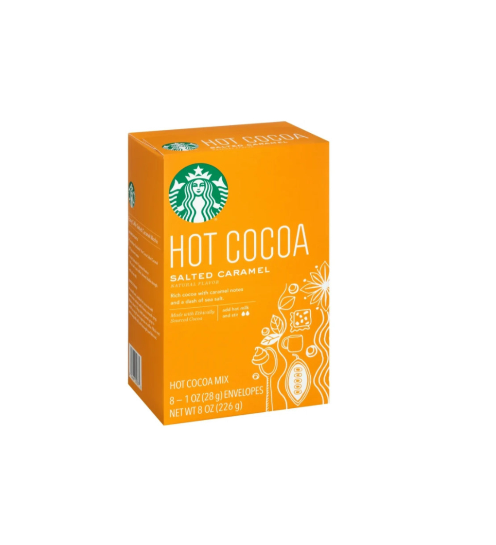 Starbucks Hot Cocoa Salted Caramel Flavour Side Front View