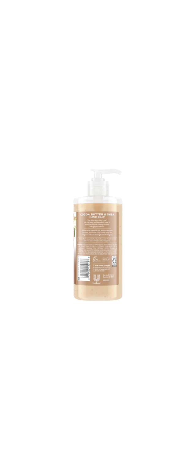 Suave Sweet Liquid Hand Soap Cocoa Butter And Shea Bottle Rear View