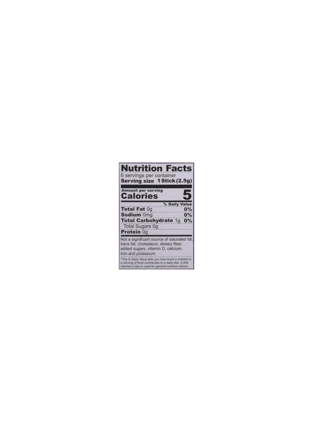 Sunkist Drink Mix Grape Zero Sugar Nutritional Information
