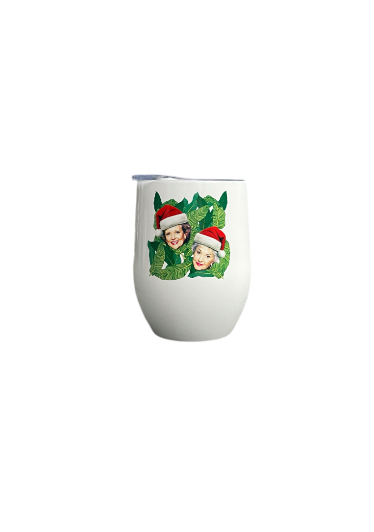 The Golden Girls Stainless Steel Insulated Tumbler Wine Glass Rear View