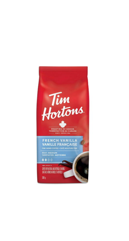 Tim Hortons Ground Coffee French Vanilla Medium Roast