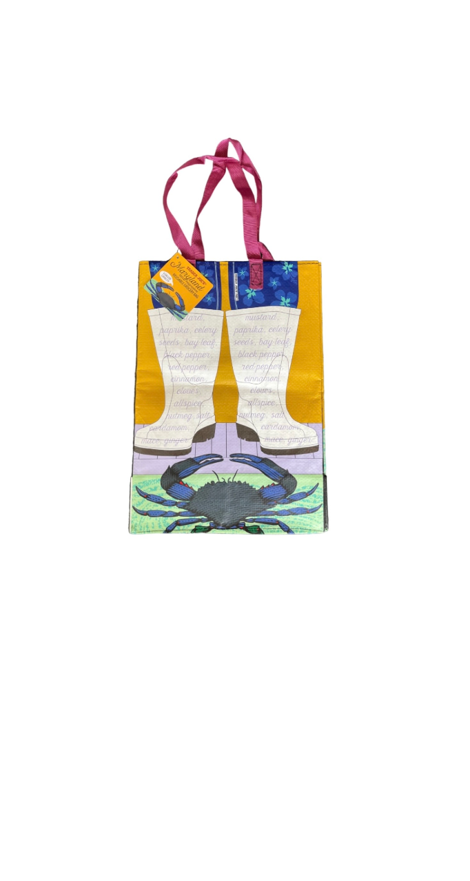 Trader Joe’s Eco fun reusable grocery bag Maryland Rear View