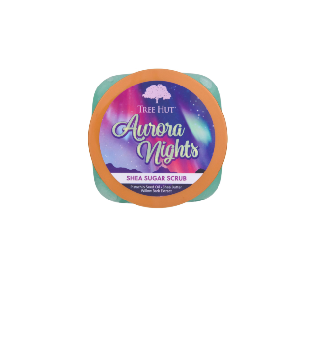 Tree Hut Shea Sugar Body Scrub Aurora Nights Lid