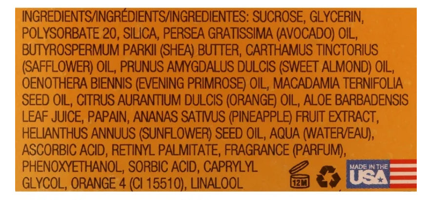 Tree Hut Shea Sugar Body Scrub Papaya Paradise Ingredients