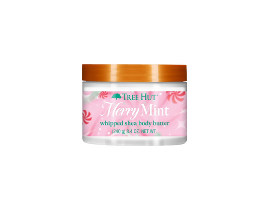 Tree Hut Whipped Shea Body Butter Merry Mint Front View