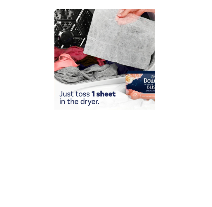 Tumble Dryer Sheets 80 Sheets Downy Infusions Bliss For Best Results