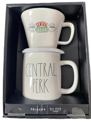 RAE DUNN & FRIENDS Cream Ceramic Mug & Cup Set - CENTRAL PERK
