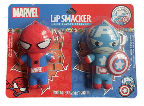 Lip Smacker 2 Lip Balm Set - MARVEL - SPIDER-MAN & CAPTAIN AMERICA