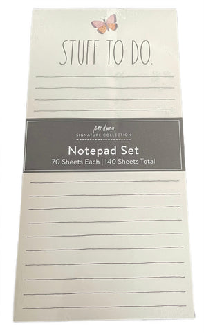 RAE DUNN Notepad Set - STUFF TO DO & CHECKLIST