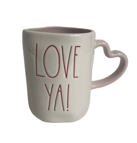 RAE DUNN Cream Ceramic Mug - LOVE YA!