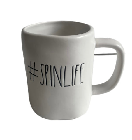 RAE DUNN Cream Ceramic Mug - #SPINLIFE