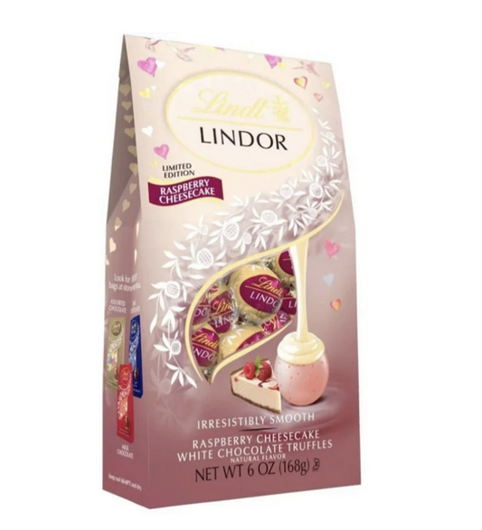 Lindt Lindor White Chocolate Truffles - RASPBERRY CHEESECAKE