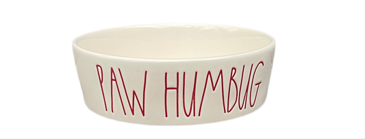 RAE DUNN Cream Ceramic Pet Bowl - PAW HUMBUG