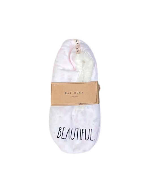 RAE DUNN Fabric Slippers L/XL - BEAUTIFUL