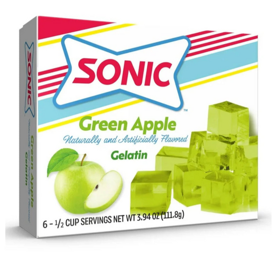 Sonic Gelatin Jelly Dessert - GREEN APPLE