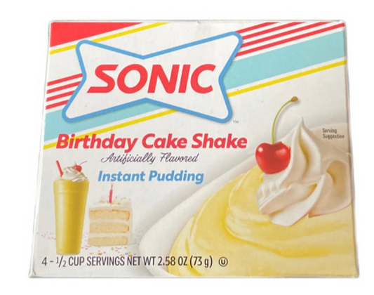 Sonic Instant Pudding Mix - BIRTHDAY CAKE SHAKE