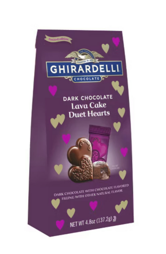 Ghirardelli Dark Chocolate Hearts - LAVA CAKE