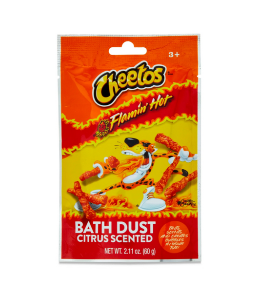 Cheetos Flamin’ Hot Citrus Scented Bath Dust