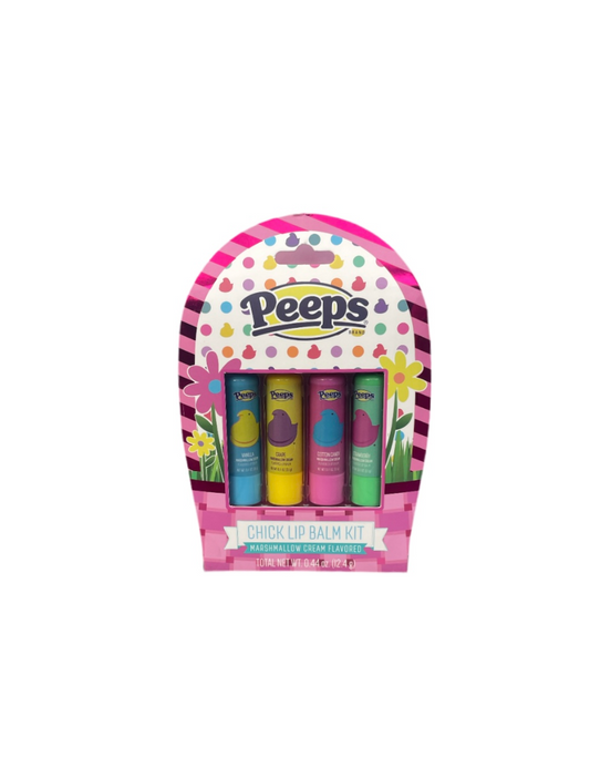 4 Piece Flavoured Lip Balms Peeps Front View