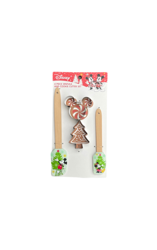 4 Piece Spatula & Cookie Cutter Set Christmas