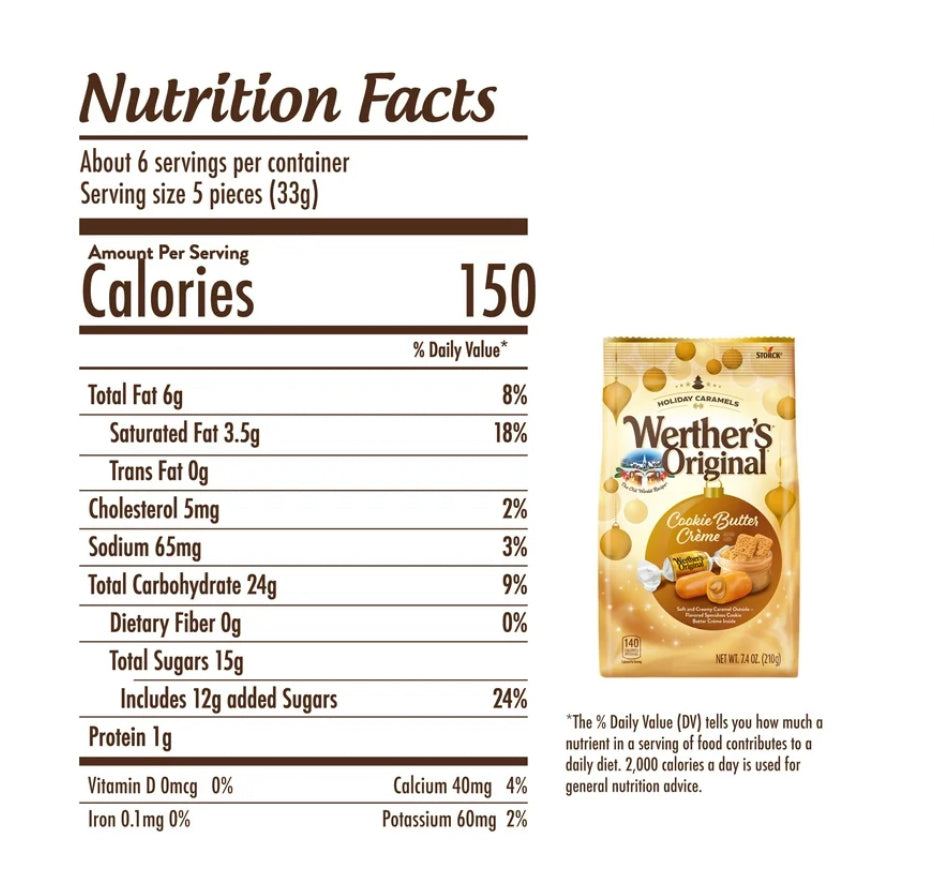 Werther’s Original Soft Caramels - COOKIE BUTTER CREME