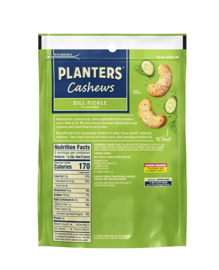 Planters Cashews - DILL PICKLE