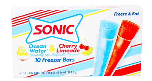 Sonic Freezer Bars Ice Pops - OCEAN WATER & CHERRY LIMEADE