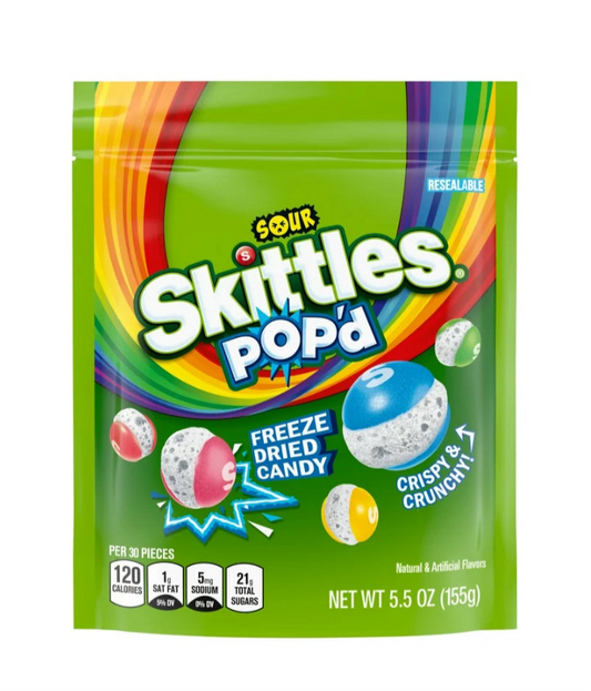 Skittles Pop’d Freeze Dried Candy - SOUR