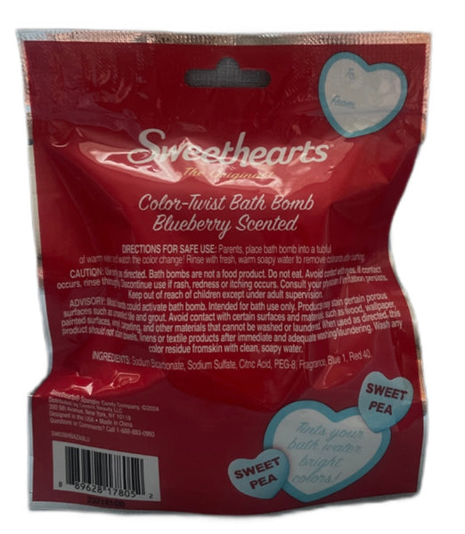 Sweethearts Scented Bath Bomb - BLUEBERRY