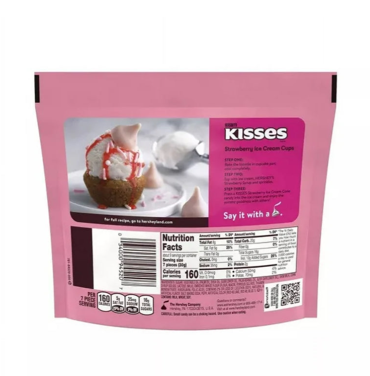 Hershey’s Kisses - STRAWBERRY ICE CREAM CONE