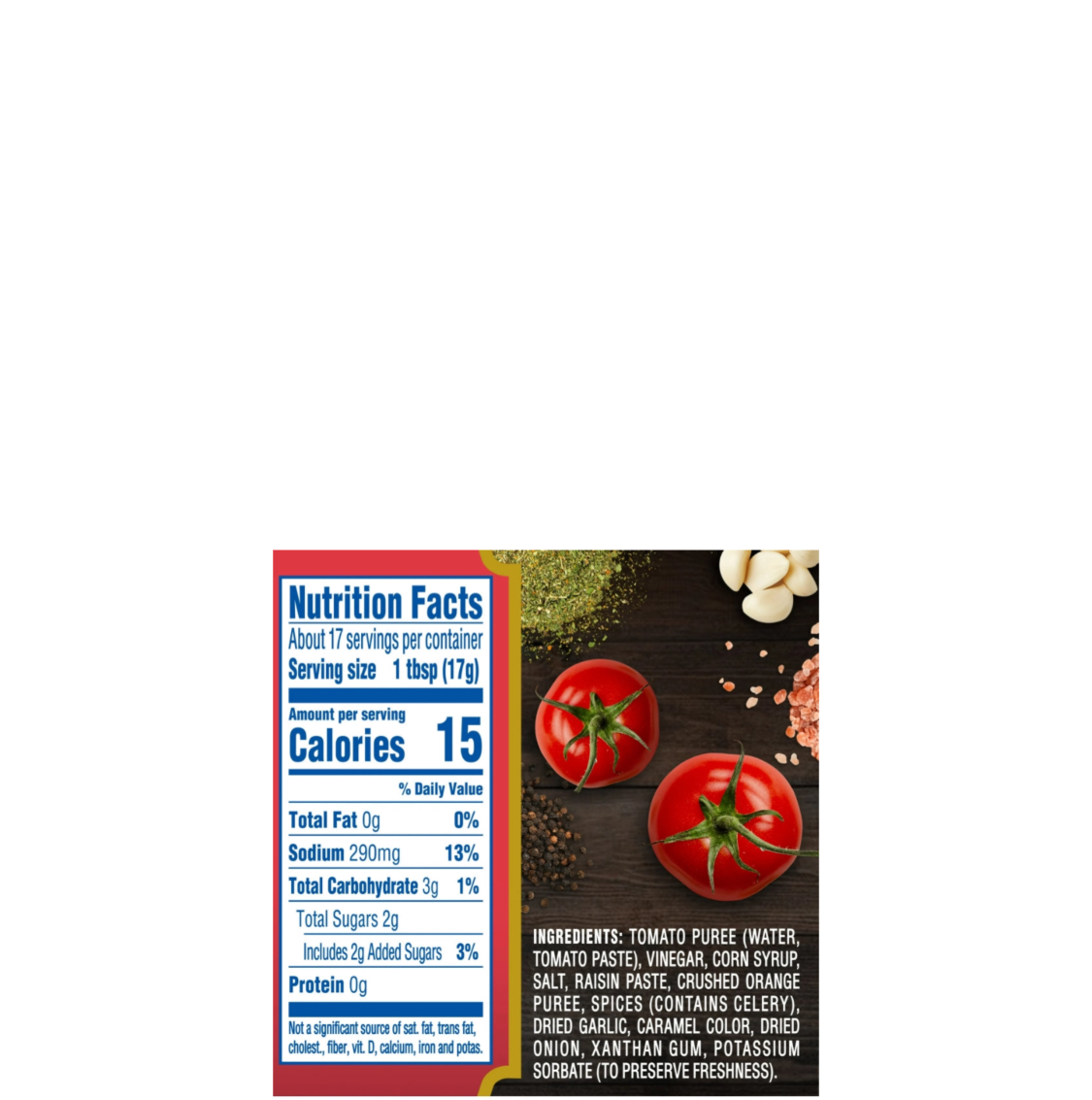 A1 Steak Sauce Original Nutritional Information And Ingredients