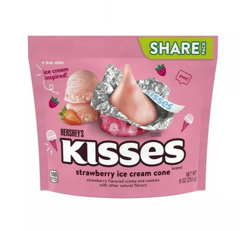 Hershey’s Kisses - STRAWBERRY ICE CREAM CONE