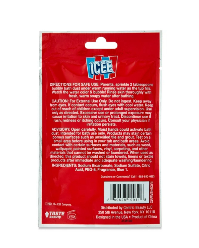 Icee Scented Bath Dust - BLUE RASPBERRY