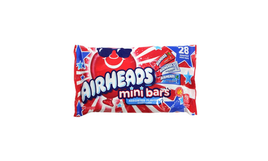 Airheads Mini Bars Assorted Flavours Mutipack Bag Front View
