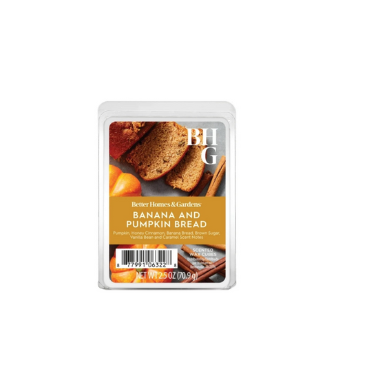 Better Homes And Gardens Wax Melts Banana And Pumpkin Bread Front View