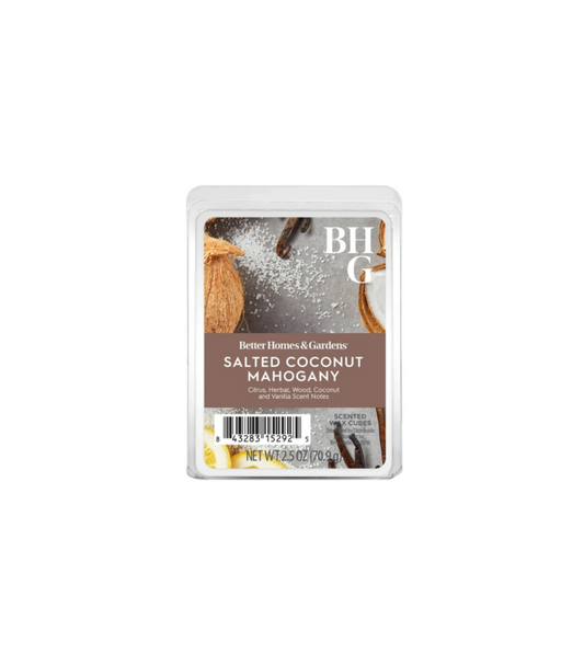 Better Homes And Gardens Wax Melts Salted Coconut And Mahogany Front View