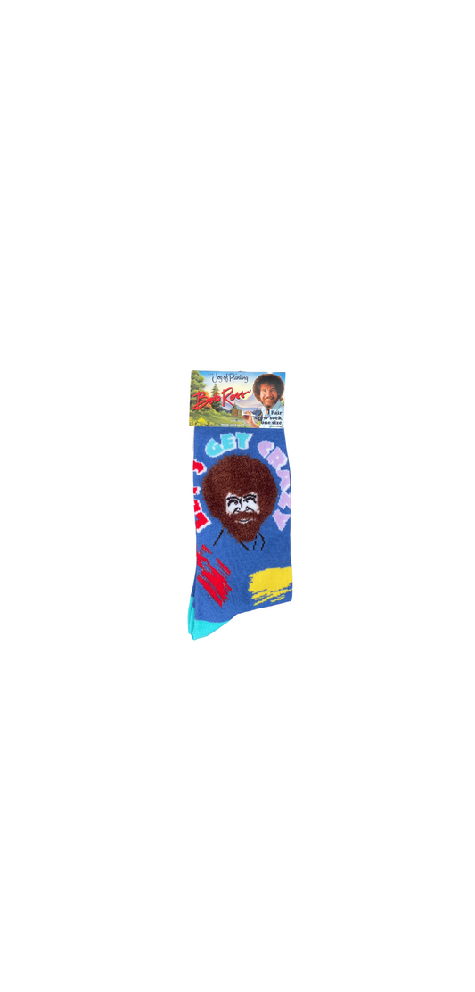 Bob Ross Let’s Get Crazy Crew Socks