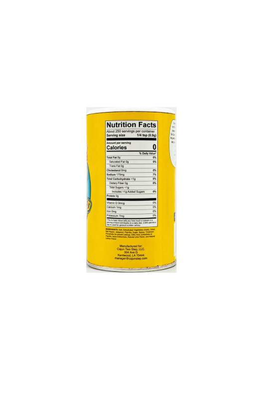 Cajun Two Step Seasoning Fire Bottle Rear View