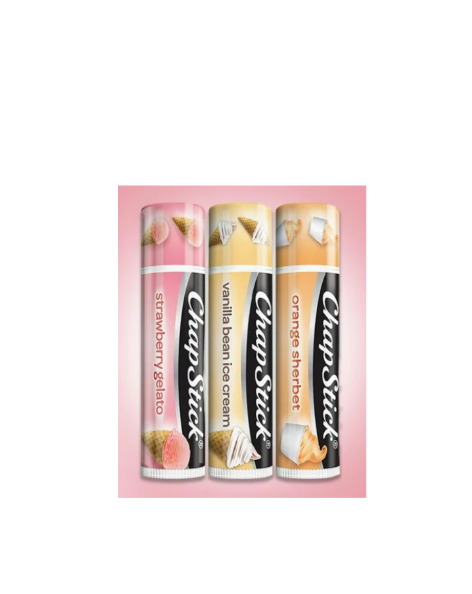 Chapstick 3 Set Lip Balm Ice Cream Collection
