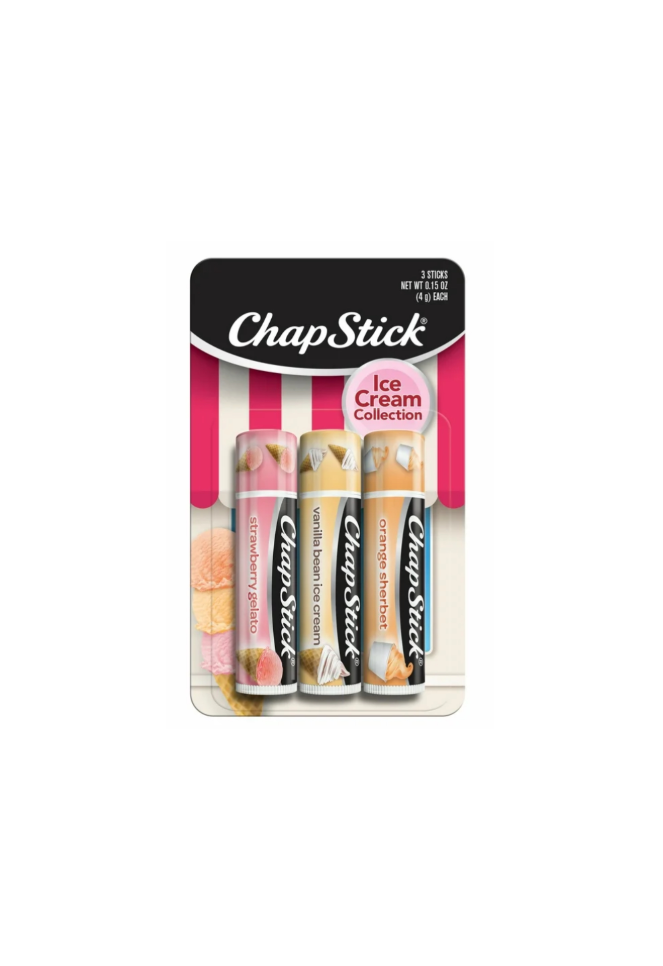 Chapstick 3 Set Lip Balm Ice Cream Collection Packet