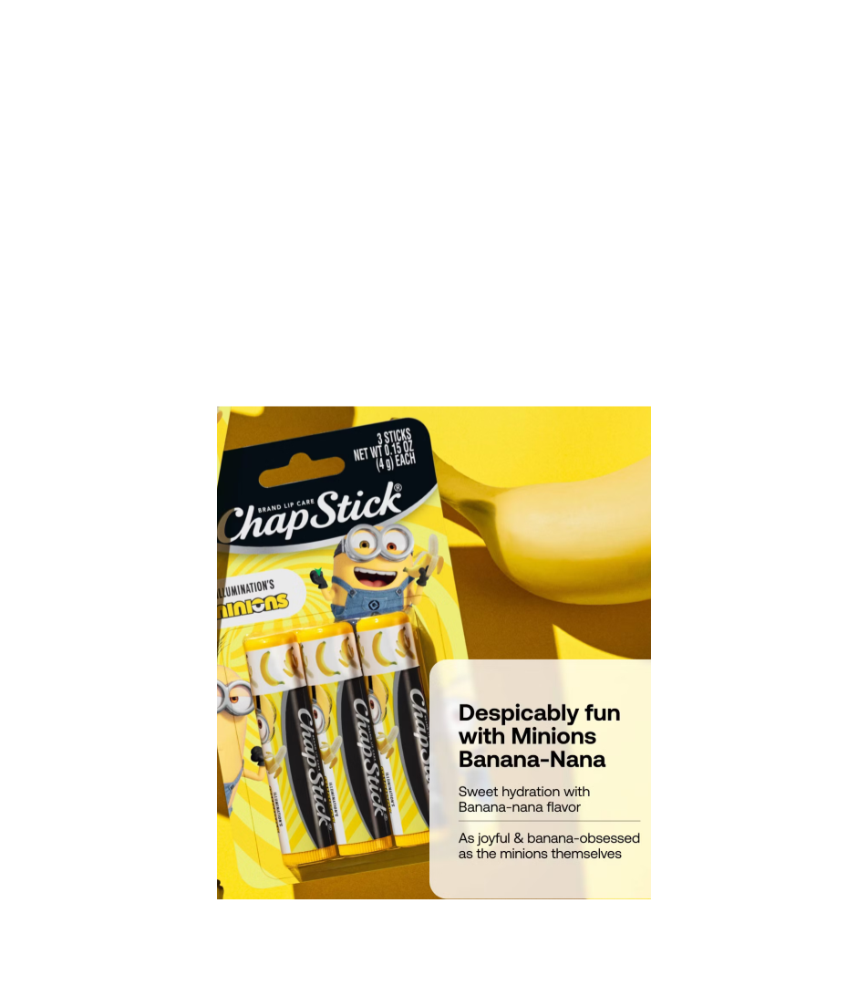 Chapstick 3 Set Lip Balm Minions Despicably Fun With Minions Banana-Nana