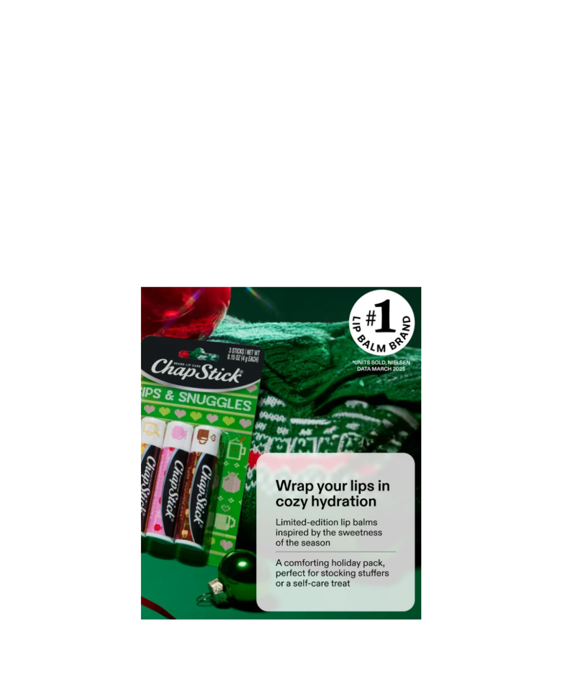 Chapstick 3 Set Lip Balm Sips & Snuggles Collection Wrap Your Lips In Cozy Hydration