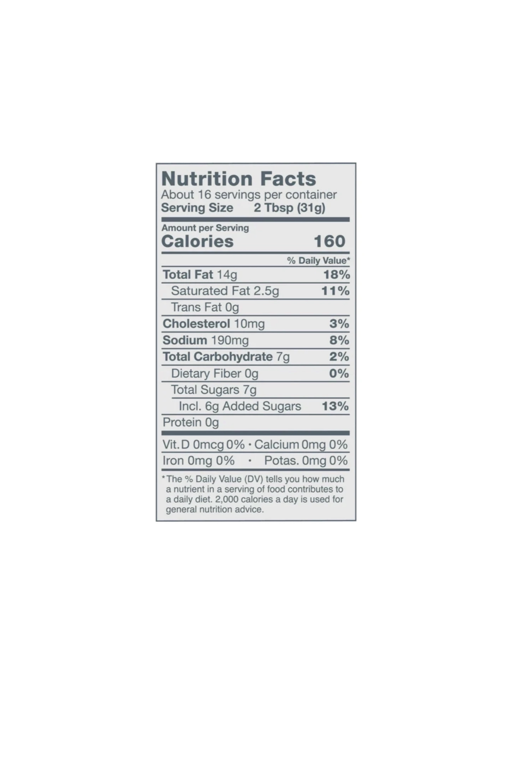 ChickFilA Sauce Original Nutritional Information
