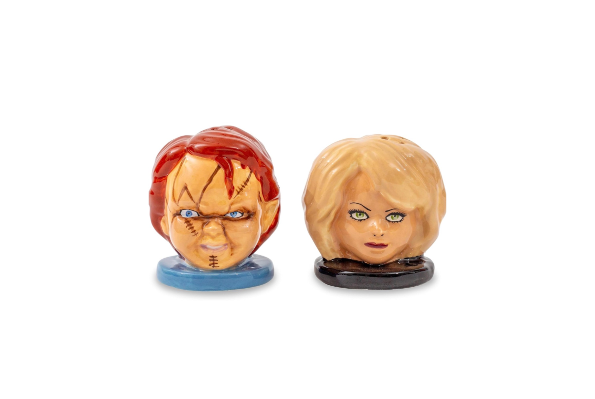 Child’s Play Chucky Ceramic Salt & Pepper Shakers Chucky & Tiffany
