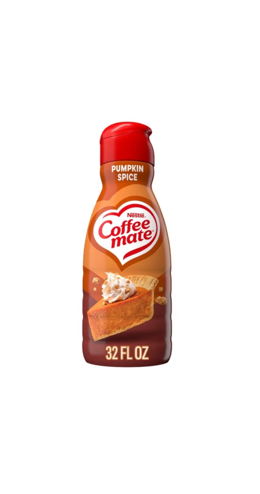 CoffeeMate Liquid Coffee Creamer Pumpkin Spice Flavour Bottle Front View