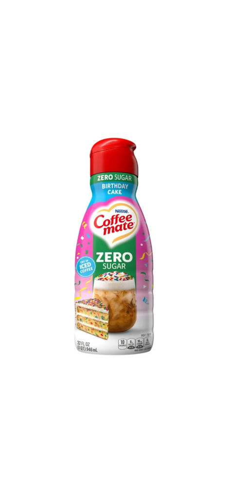 CoffeeMate Liquid Coffee Creamer Zero Sugar Birthday Cake Flavour