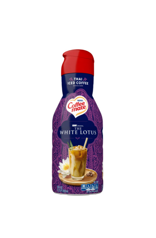 Coffeemate Liquid Coffee Creamer HBO The White Lotus Thai Iced Coffee Front View Of Bottle
