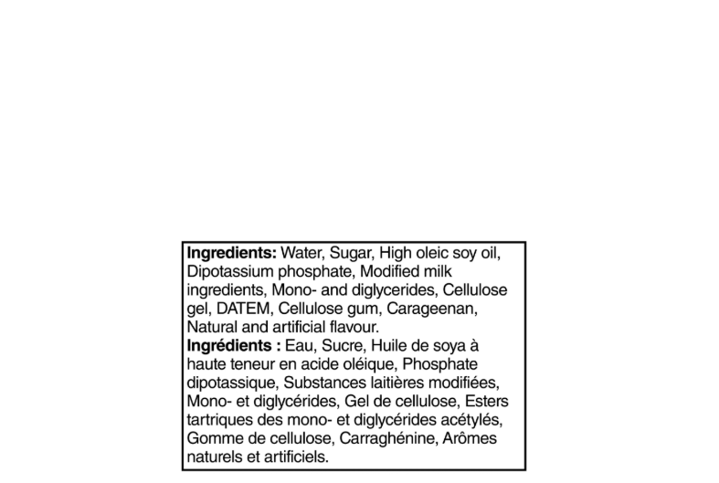 Coffeemate Liquid Coffee Creamer Hazelnut Canadian Import Ingredients