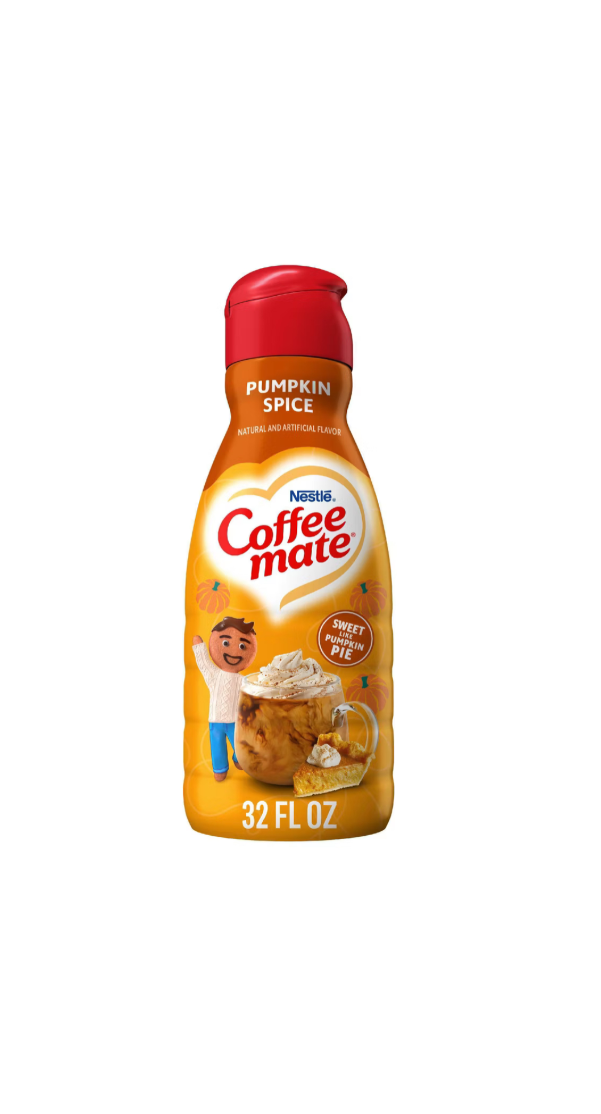 Coffeemate Liquid Coffee Creamer Pumpkin Spice Bottle Front View