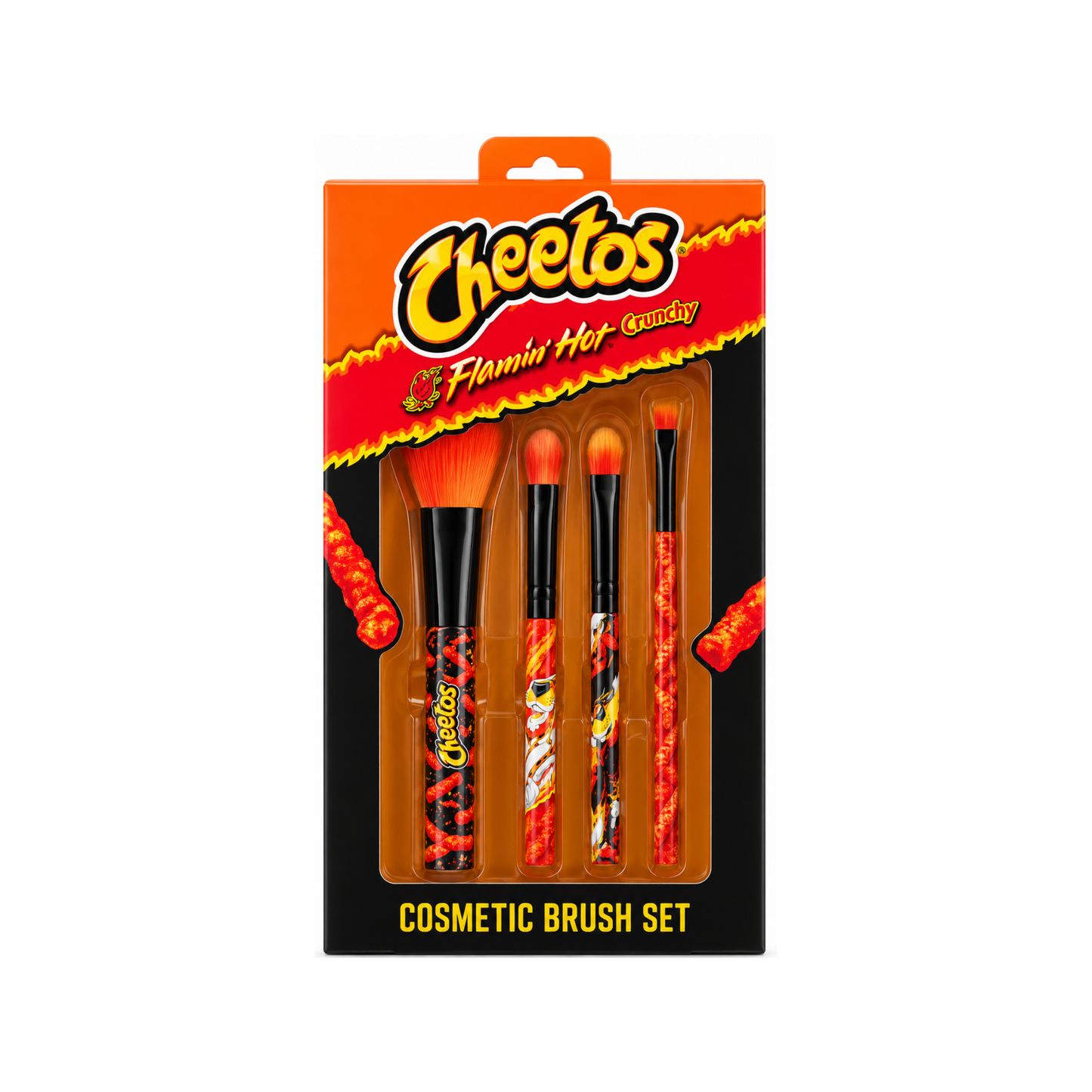 Cosmetic Brush Set Cheetos Flamin Hot Boxed